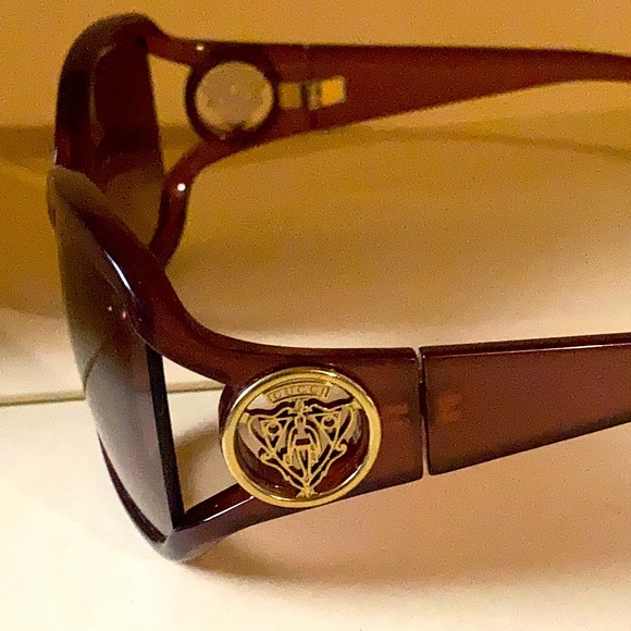 Auth GUCCI Polarized Burgundy Tortoiseshell Acetate Sunglasses #CE GG 3059/S - Picture 4 of 10